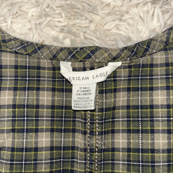 American Eagle Green and Blue Plaid dress - Picture 2 of 4